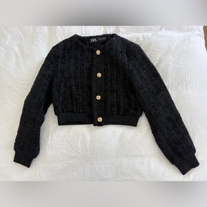 Zara Charcoal Textured Jacket